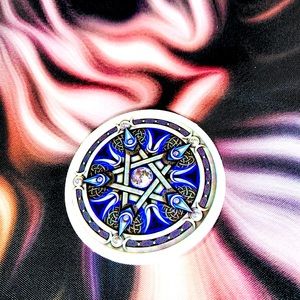 Moon Flower Spiritual Mandala Talisman Medallion Totem Decor Sticker